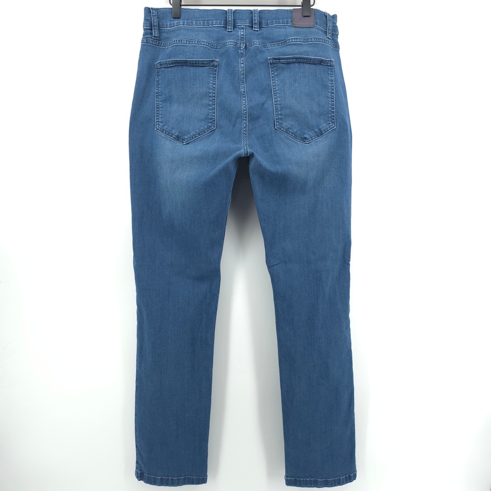 Mugsy Lake Shores Mens Jeans 36x32 Blue Slim Straight Comfort Stretch FLX3NLA - Picture 3 of 11
